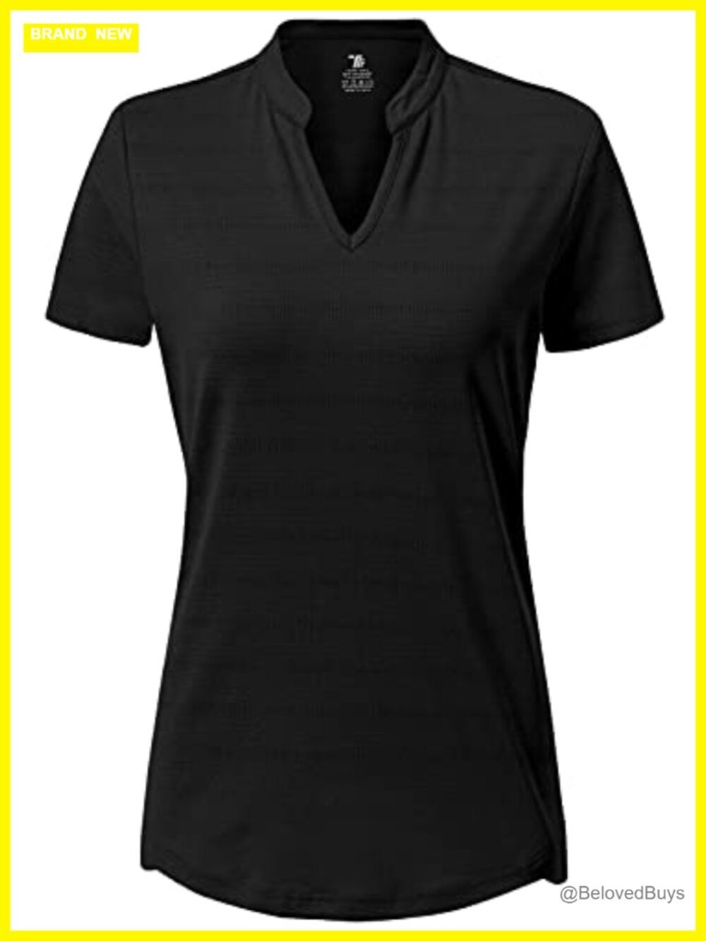 Women's Golf Polo Shirt Quick Dry V-Neck Collarless Tennis Top